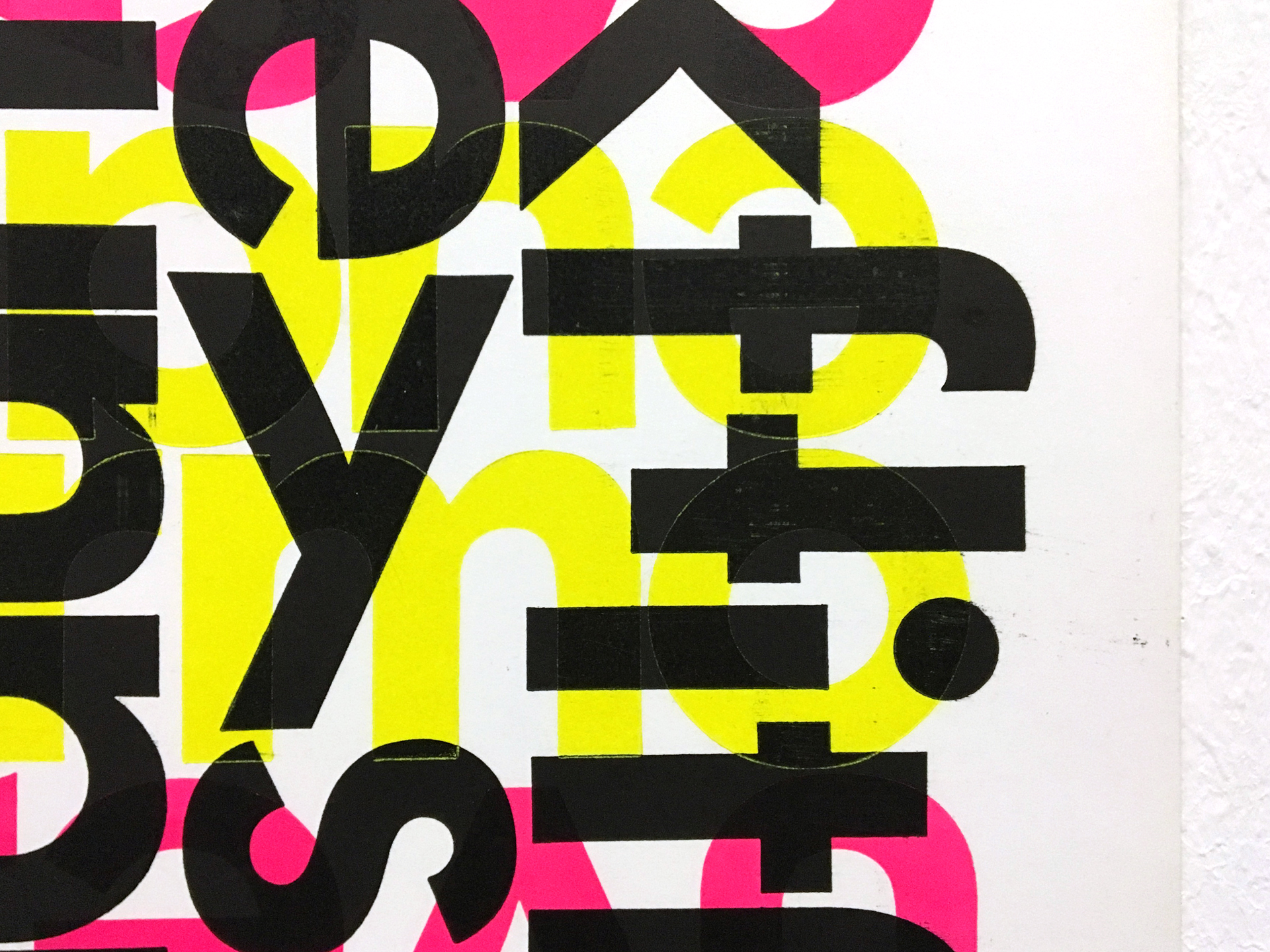Blick in die Ausstellung »Hansjörg Mayer. The Smell of Ink«