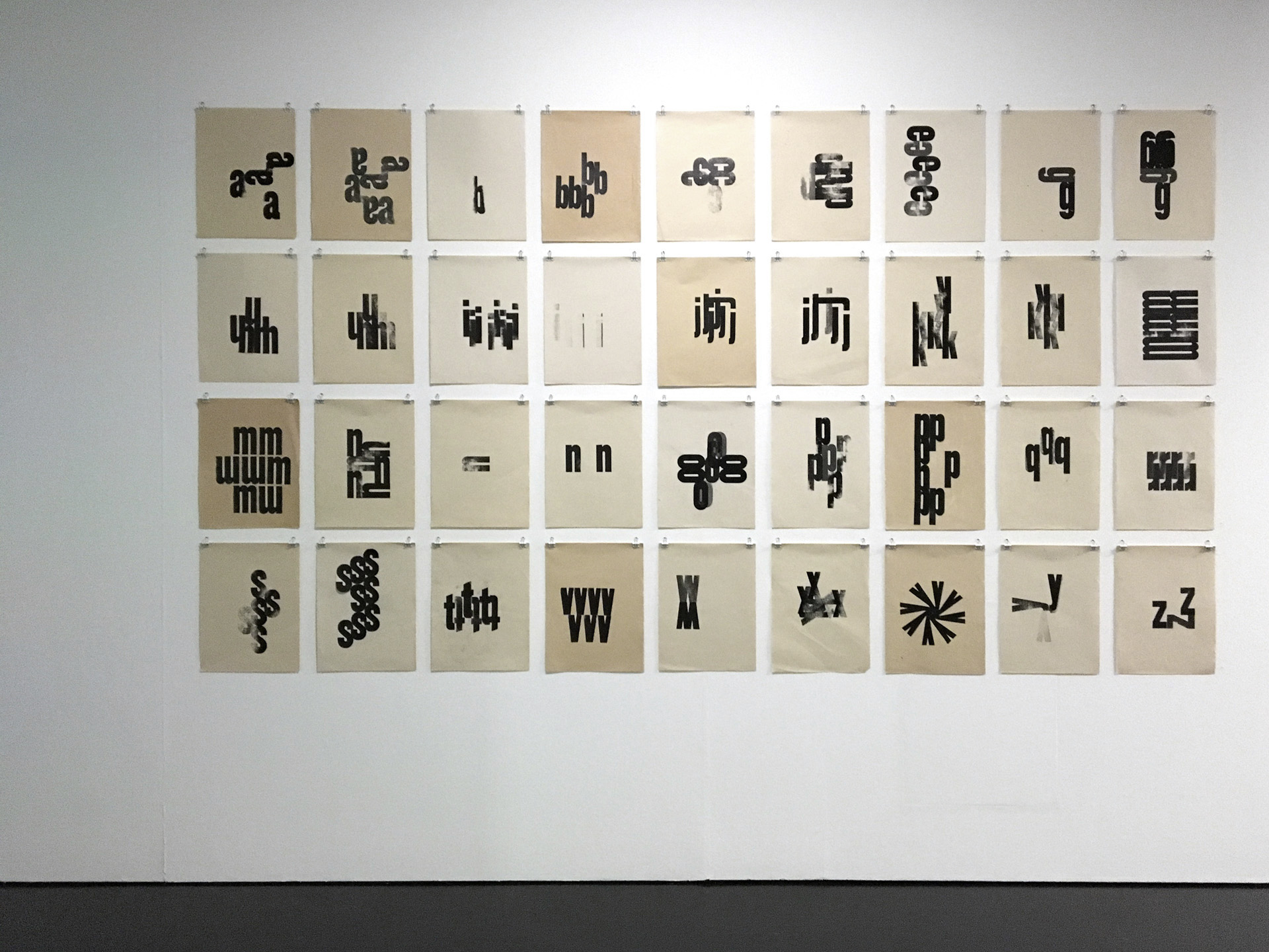View of the exhibition »Hansjörg Mayer. The Smell of Ink«