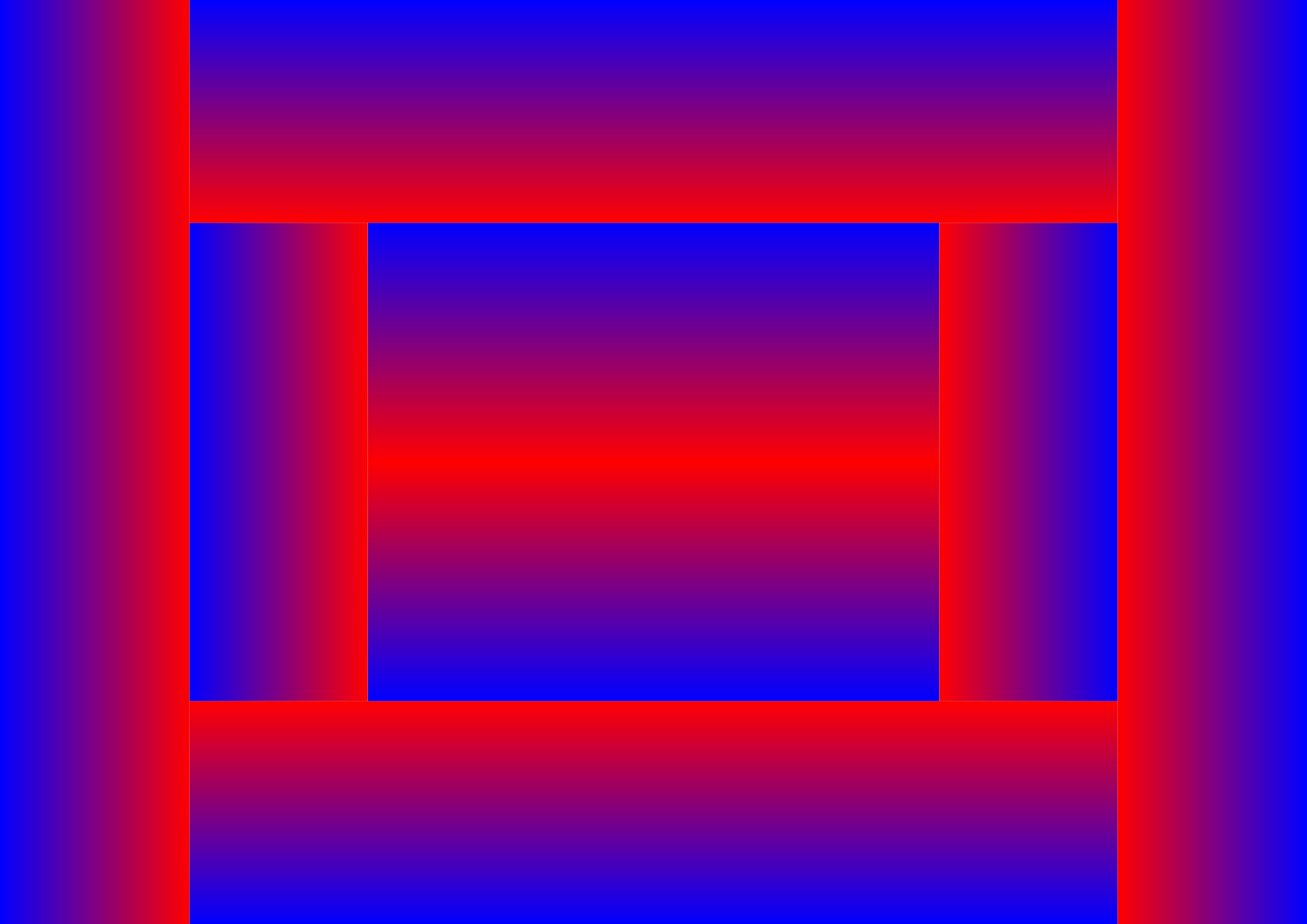 You can see rectangles of different sizes with color gradients between red and blue.