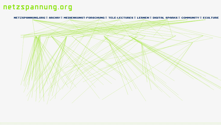 Die Startseite von Netzspannung.org