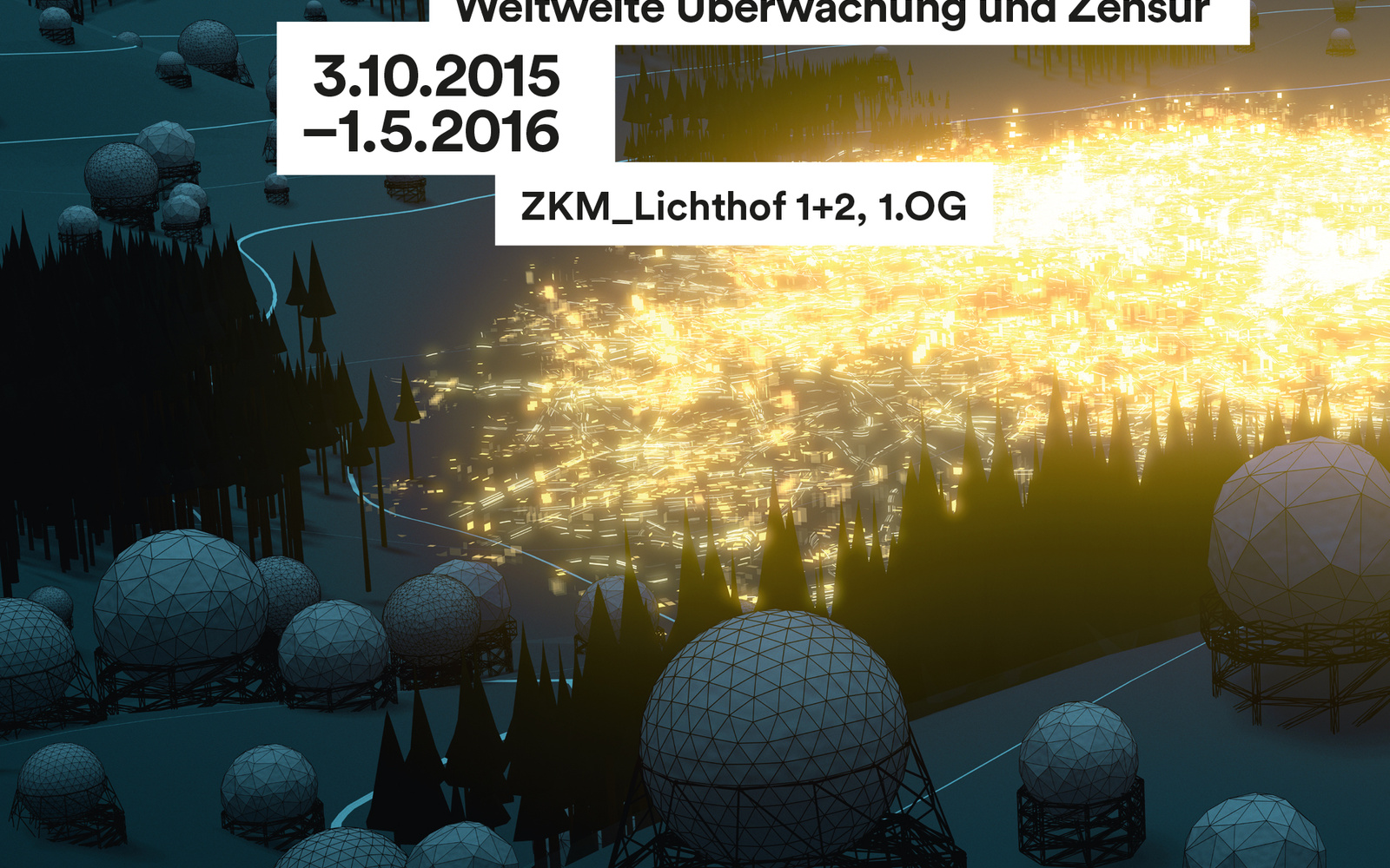 Cover der Ausstellungsbroschuere »Global Control and Censorship«