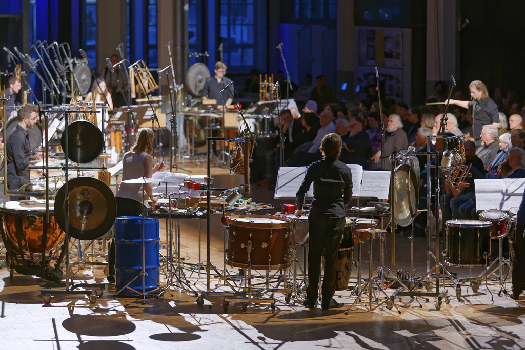 Musicians play diverse percussions