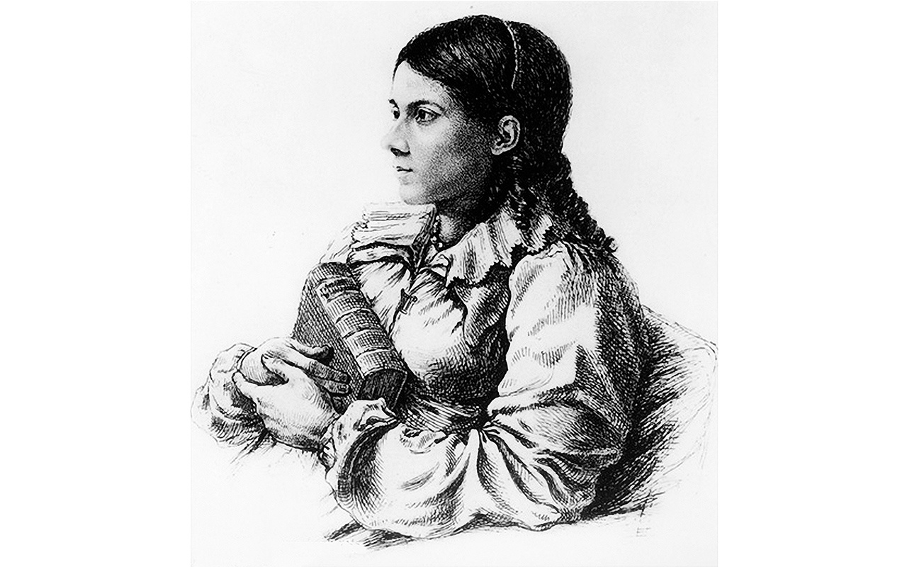 Bettina von Arnim, Radierung von Emil Ludwig Grimm, um 1809