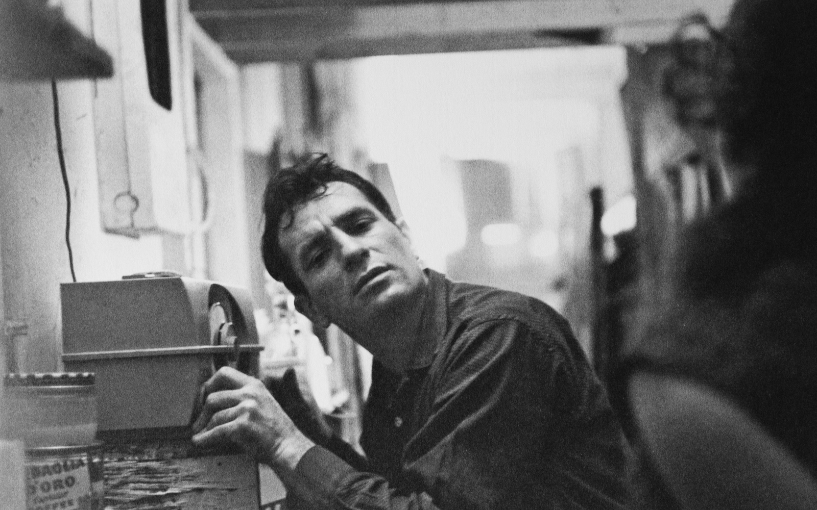 Jack Kerouac listening to the radio