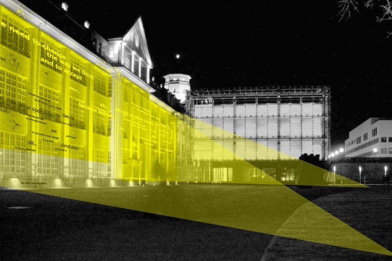  Sketch of the illuminated ZKM-facade.