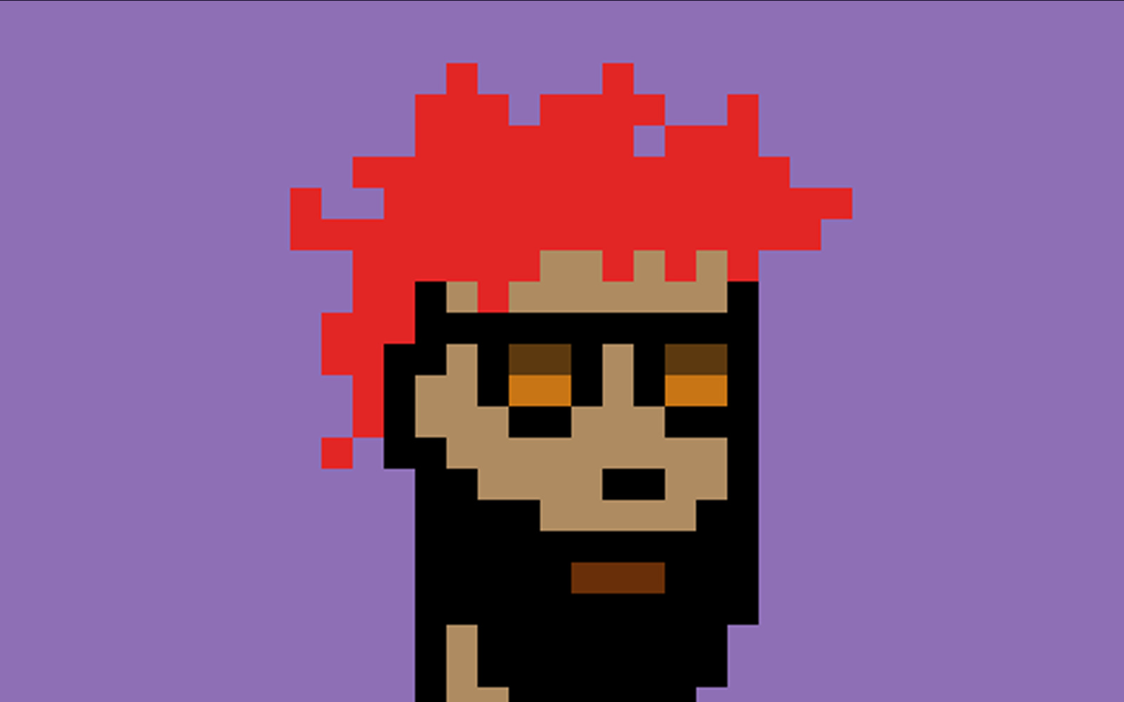 A pixelated graphic of a man with red hair and full beard