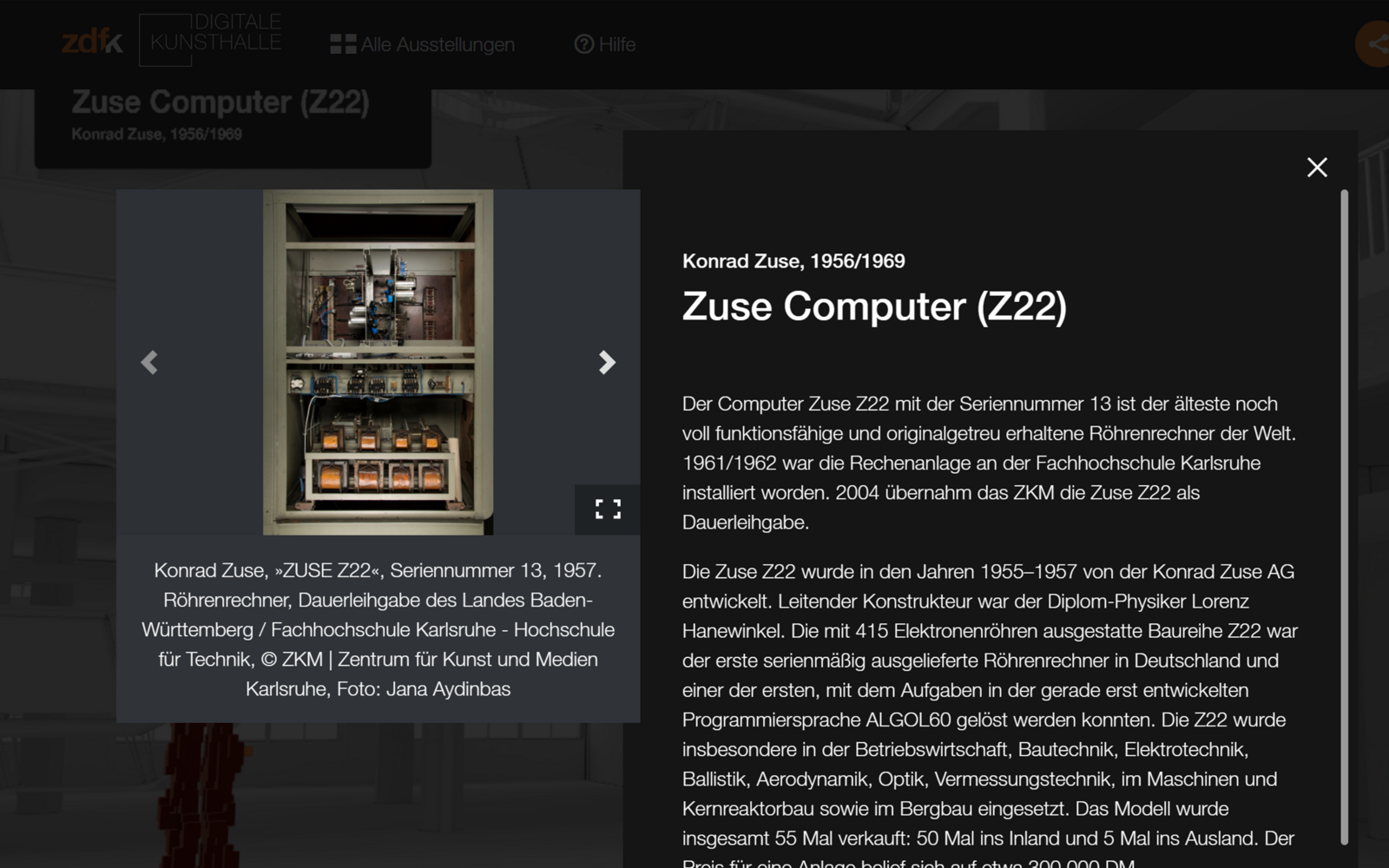 Das ZKM in der Digitalen Kunsthalle des ZDF