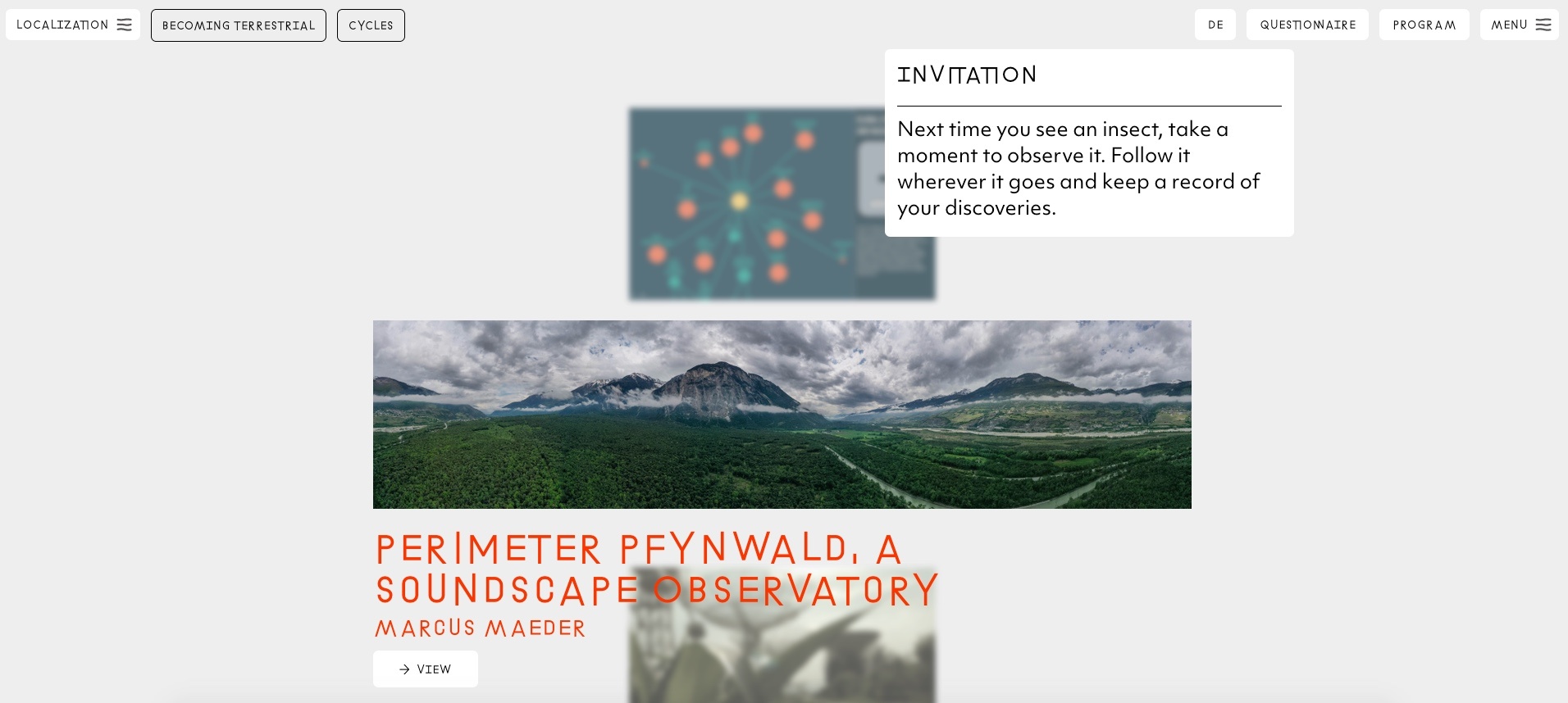 Screenshot »Critical Zones« Ausstellung 