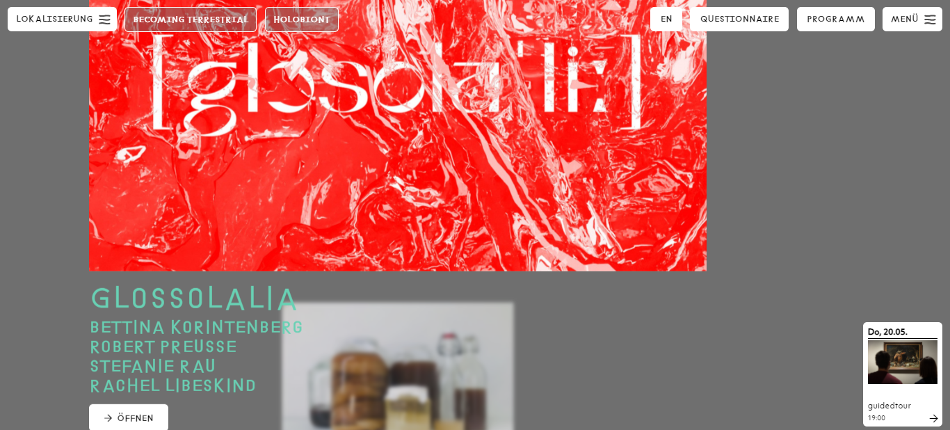 Screenshot »Critical Zones« Ausstellung 