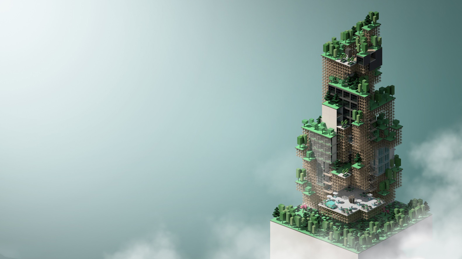 Computergenerierte architektonische Strukturen 