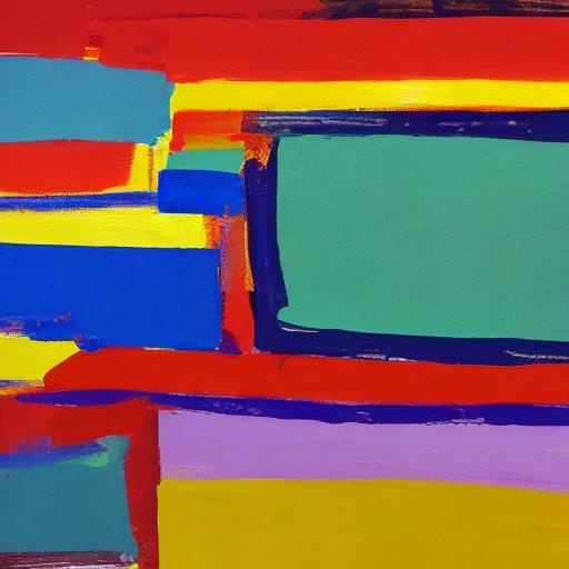 Bunte Pinselstriche als Linien und Flächen