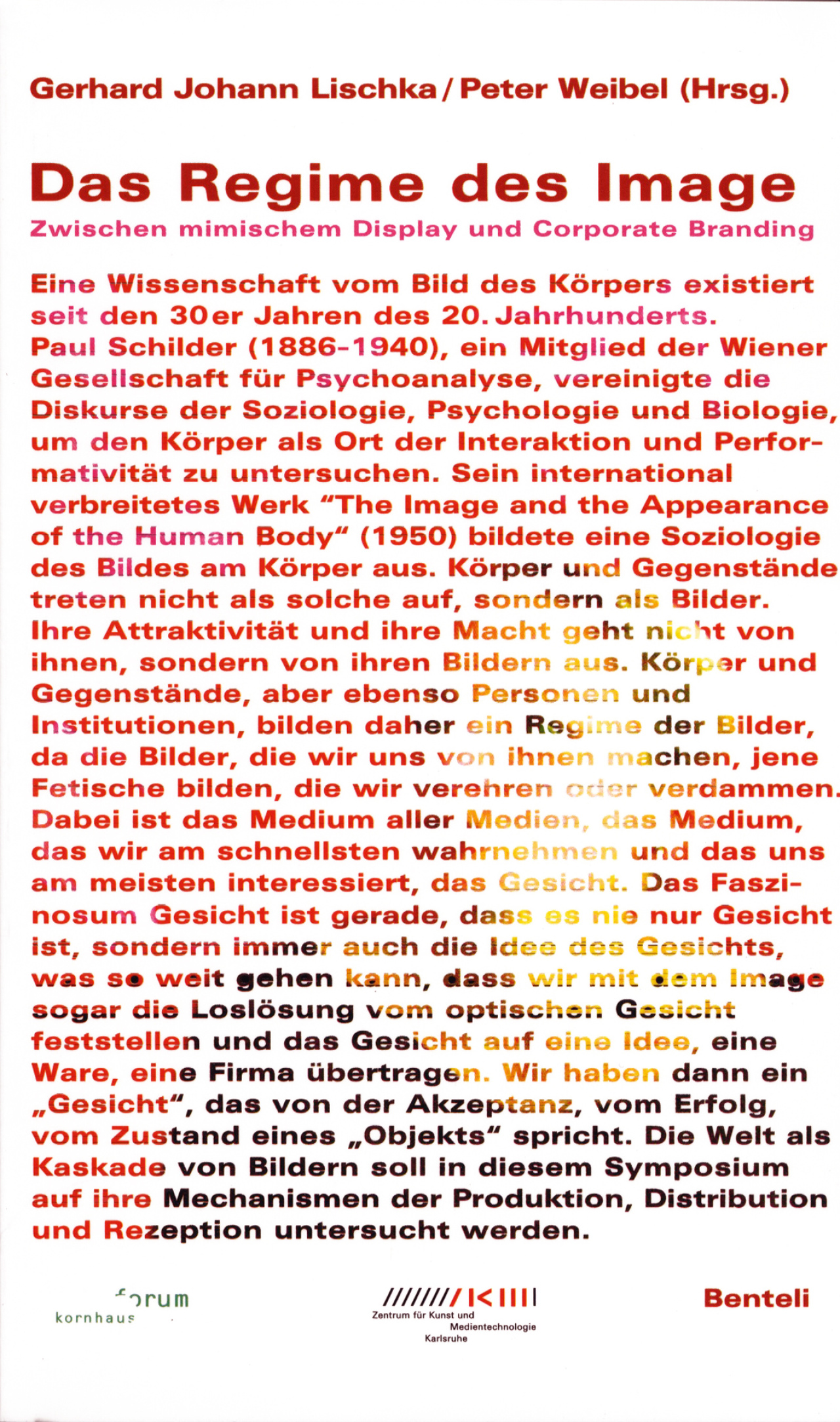 Cover of the publication »Das Regime des Image«