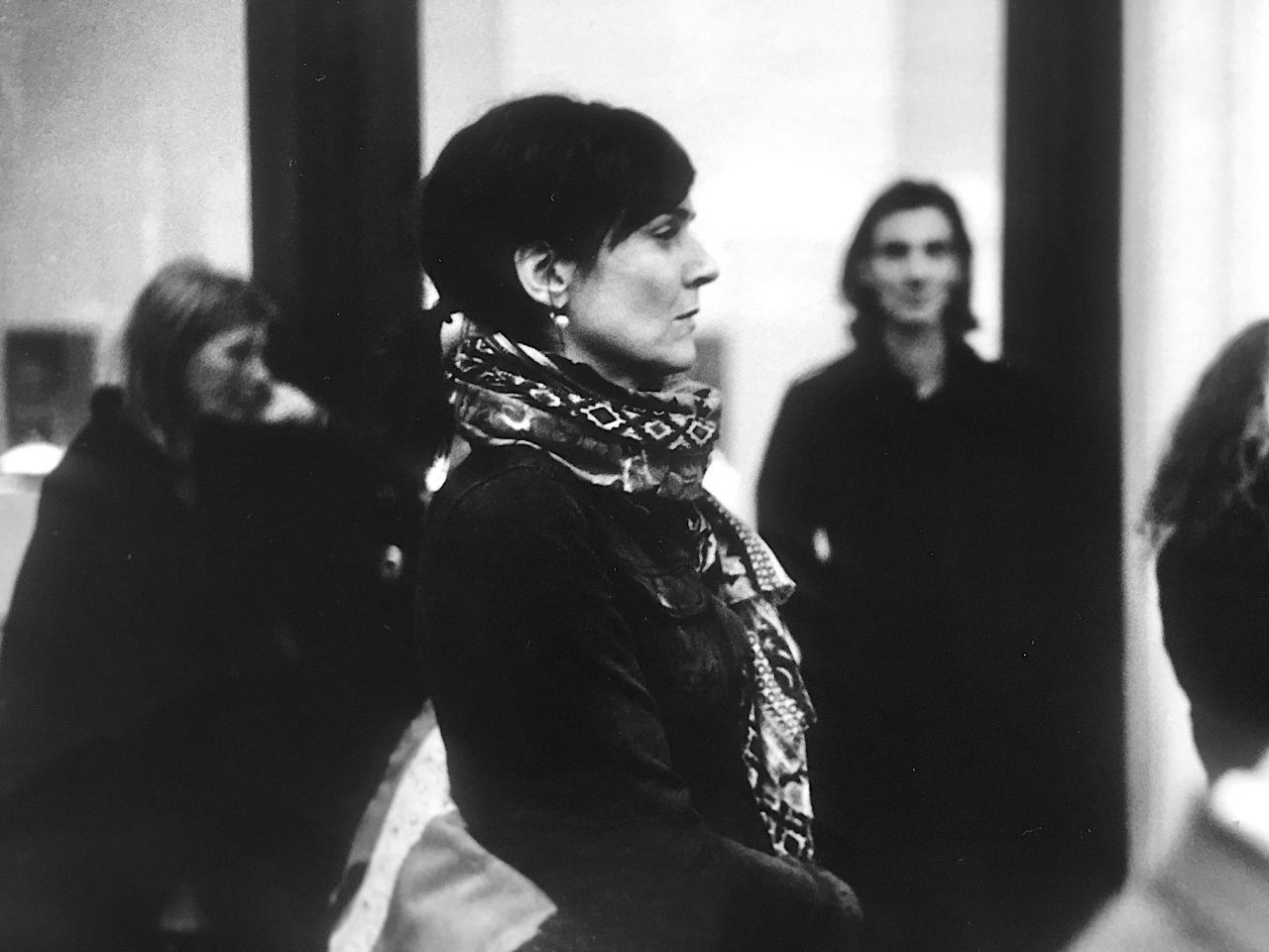 A black and white photo of Yana Milev from 2016.