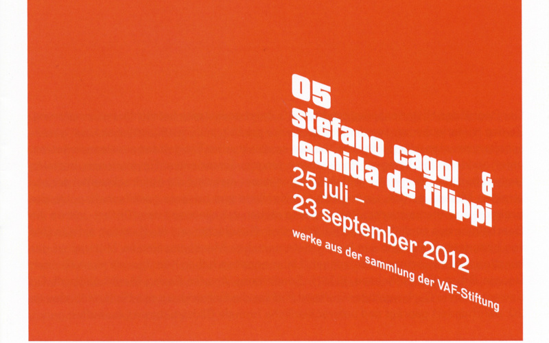 Cover der Publikation »Sensor. Zeitraum für junge Positionen. 05 Stefano Cagol & Leonida de Filippi. Werke aus der Sammlung der VAF-Stiftung«