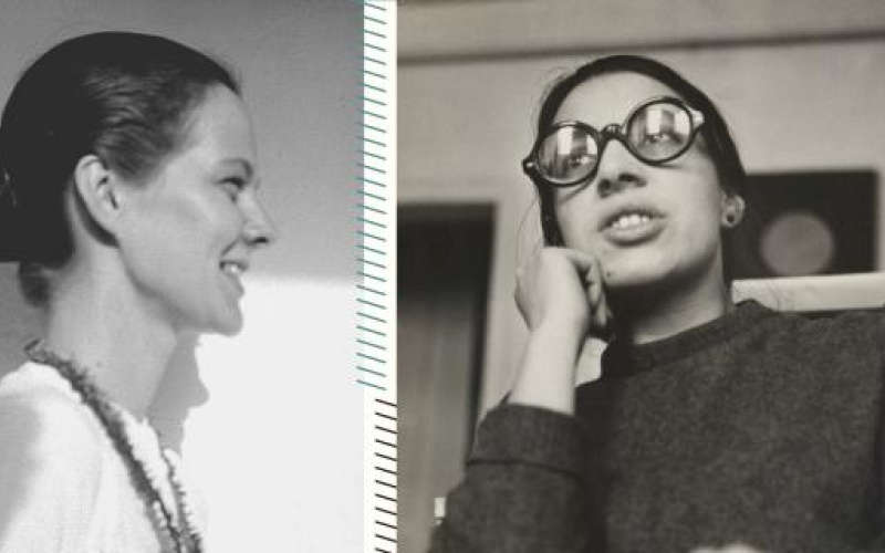 Ein Foto von zwei Frauen der Beat Generation