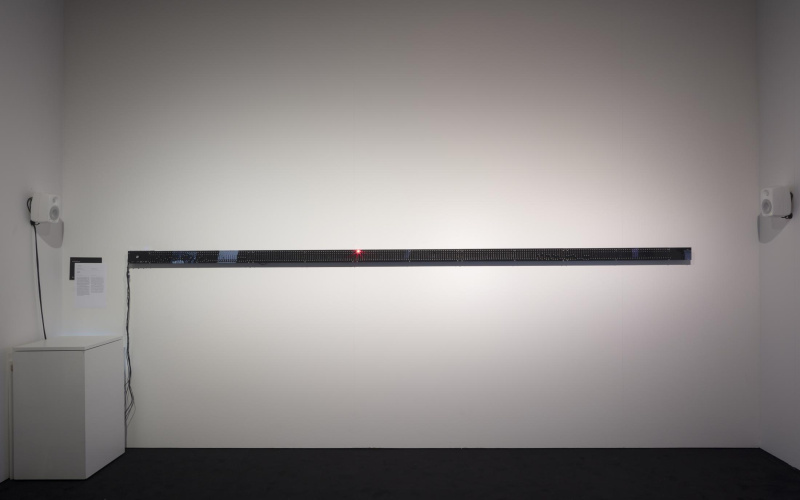 The photo shows an oversized step sequencer 