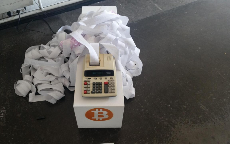 Printed embroidery roll comes from a cash register