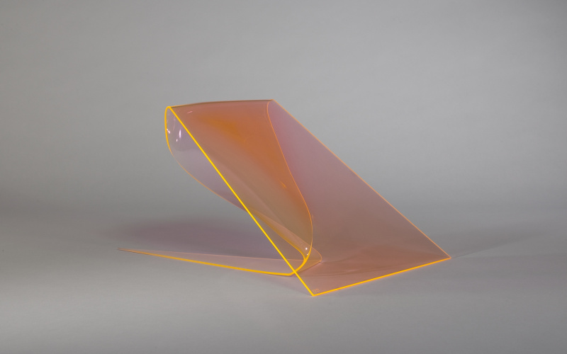 ohne Titel (Orange fluoreszierend)