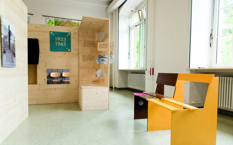 Ansicht der Ausstellung zum Projekt »NS in Karlsruhe«