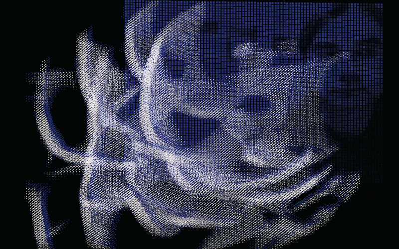 Installationsansicht "Liquid Perceptron"