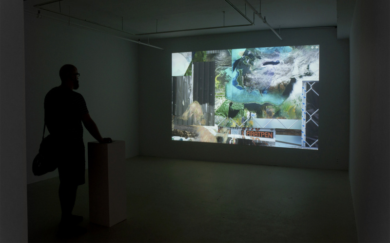 exhibition view of the work »indirect flights«