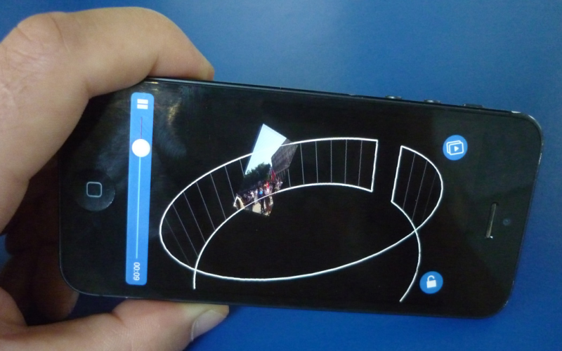 Handybildschirm mit einer 360° Ansicht