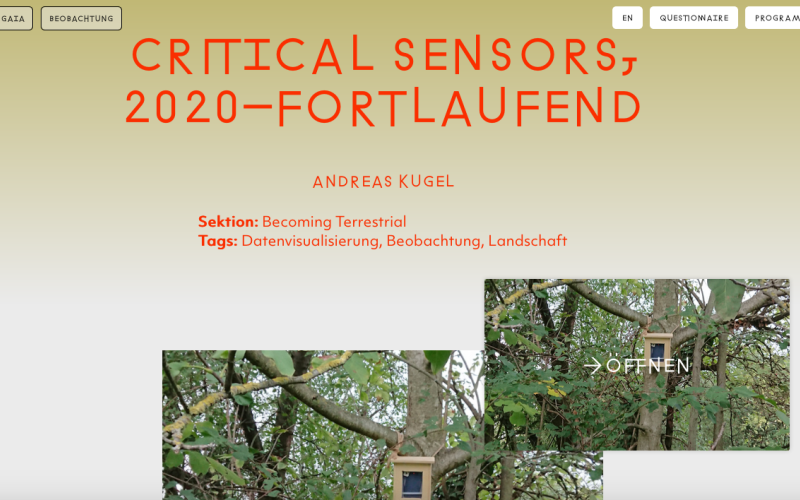 Screenshot »Critical Zones« Ausstellung 