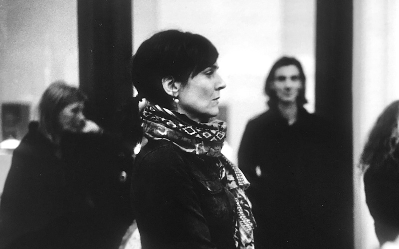 A black and white photo of Yana Milev from 2016.
