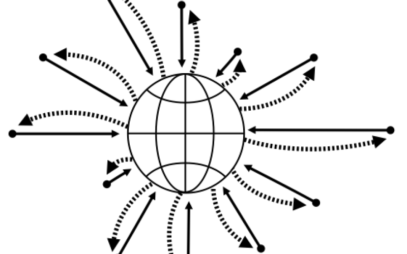 You can see a circle surrounded by arrows and lines, reminiscent of a sun