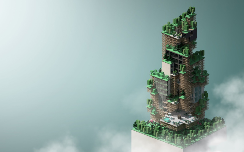 Computergenerierte architektonische Strukturen 