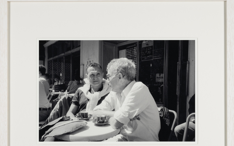 The last encounter of friends &amp; former lovers John Giorno and Brion in May 1986 in front of Brion’s home in Paris. In mid-July Brion would pass on