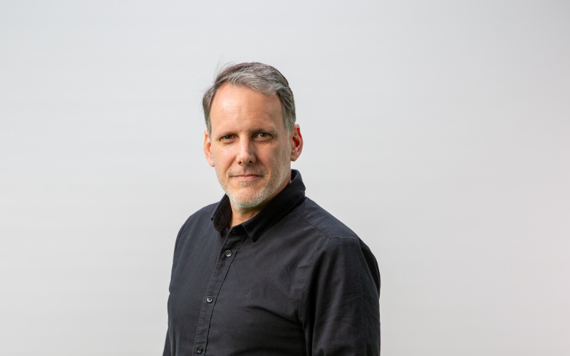 Man wearing a black shirt
