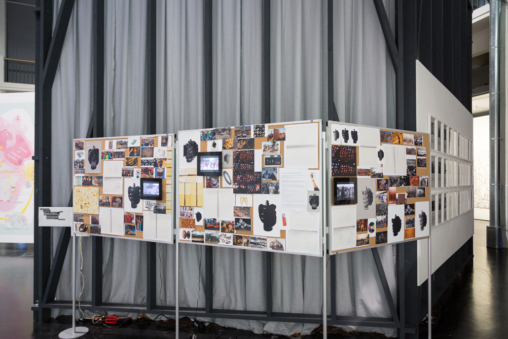 A pin wall with different papers