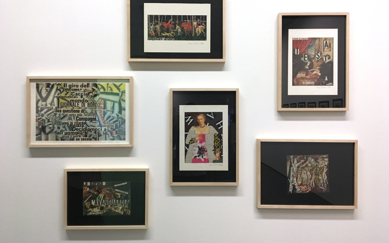 Blick in die Ausstellung »Nanni Balestrini. Wer das hir liest braucht sich vor nichts mehr zu fürchten«