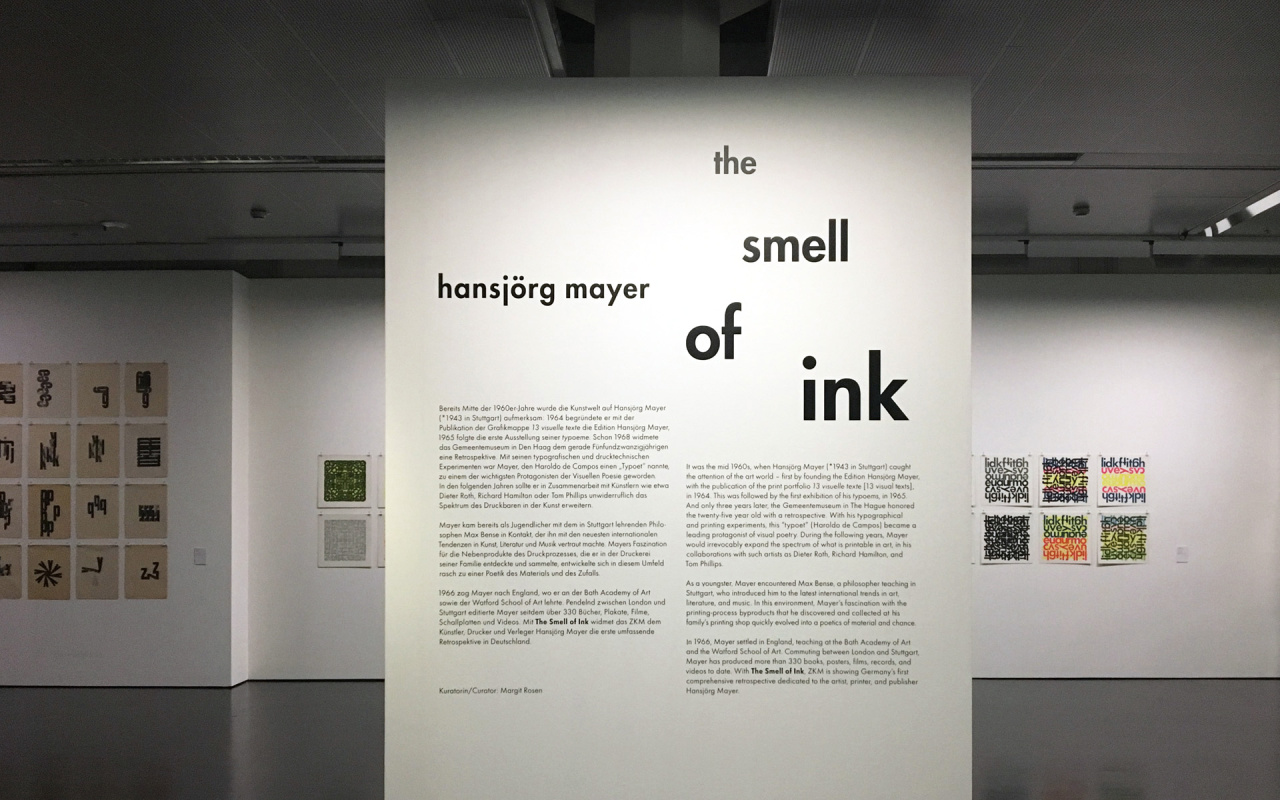 View of the exhibition »Hansjörg Mayer. The Smell of Ink«