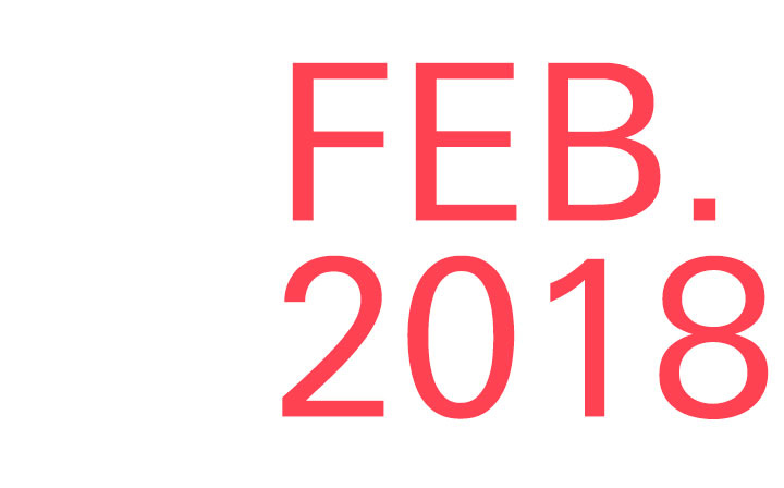 Schriftzug »Feb. 2018«