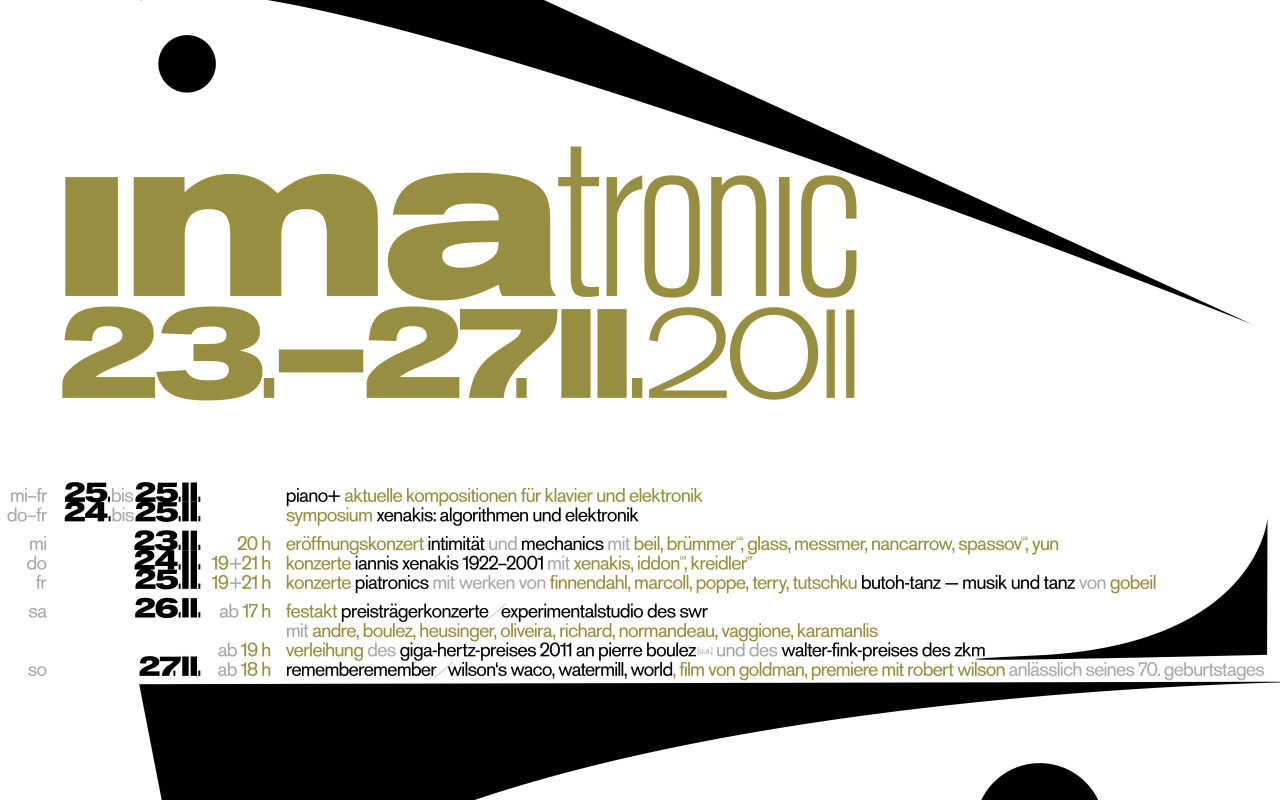 Plakat des IMATRONIC 2011 am ZKM | Karlsruhe