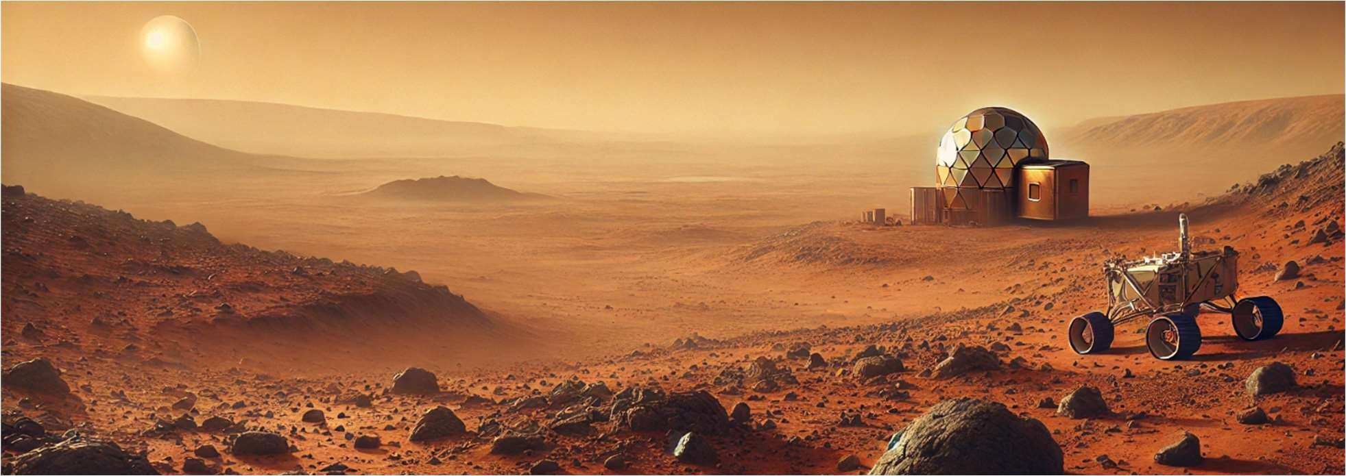 Zu sehen ist eine KI-generierte Grafik, die eine trockene, rötliche Landschaft andeutet.