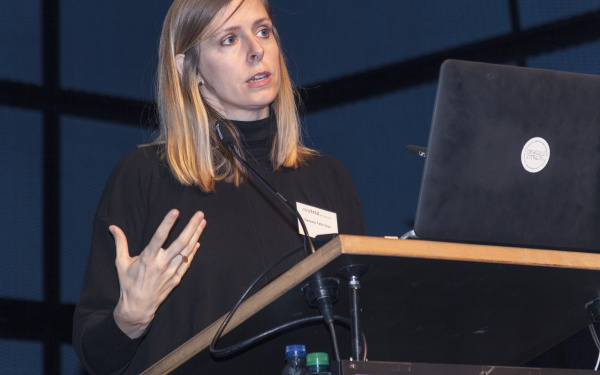 Daniela Fabricius, Princeton University, bei ihrem Vortrag im Rahmen des Frei Otto Symposiums.