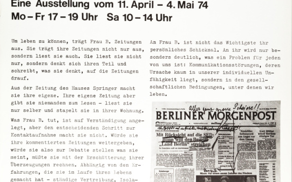 Plakat mit Text: Alles ganz große Scheiße!! Dokumente einer Blockade