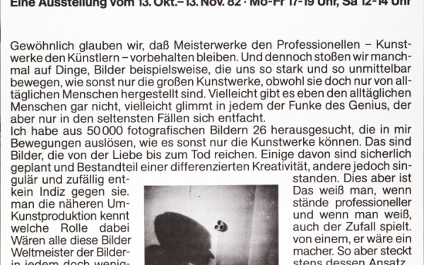 Plakat mit Text: Masterpieces
