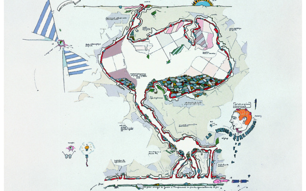 Gianfranco Baruchello, »Agricola Cornelia. Cross Section with underground system«