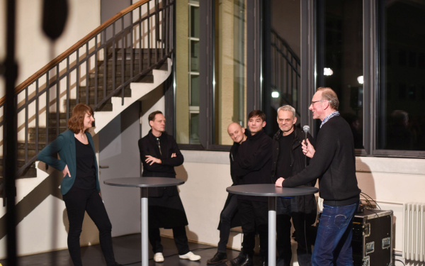 Six people talking