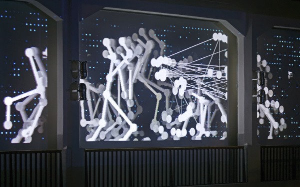 Bones projected on a canvas