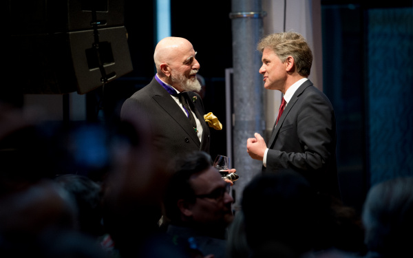 Markus Lüpertz und Frank Mentrup bei der Eröffnung