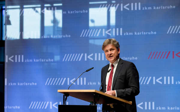 Frank Mentrup bei der Eröffnung von Markus Lüertz