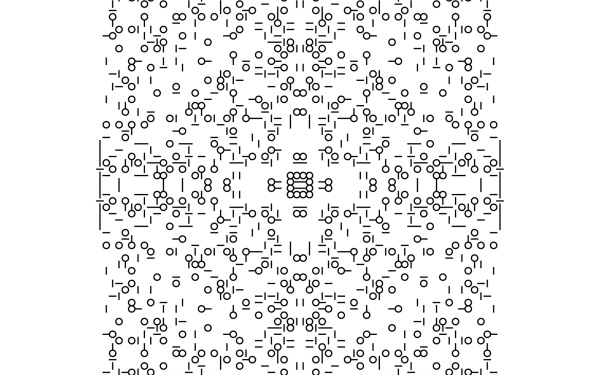 Black pixels against white background form a pattern