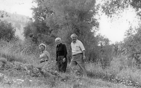 Elisabeth Walther, Francis Ponge und Max Bense, Bar sur Loup 1972