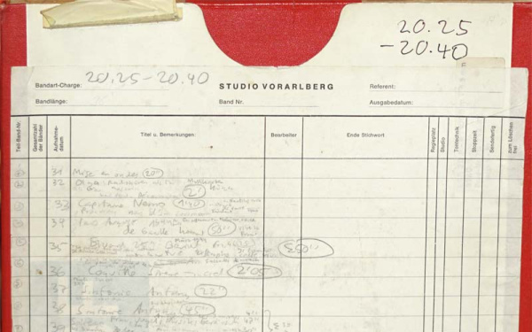 Tonband aus dem Rudolf Frisius Archiv