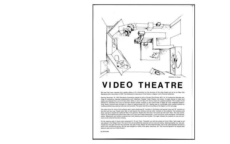 Ira Schneider, "Video Theatre", in: »Radical Software«, Vol. 2, Nr. 5, 1973